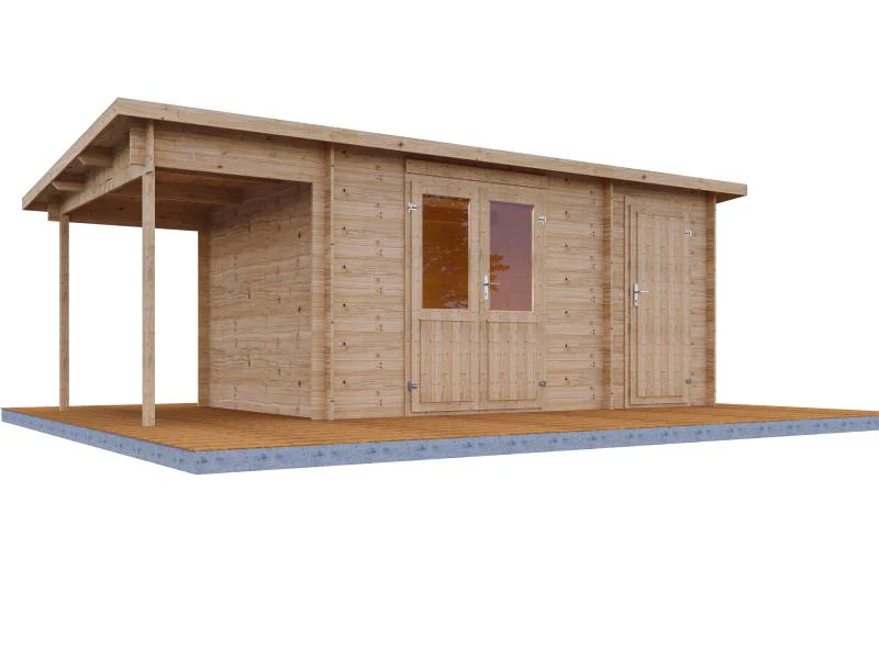 Wolff Finnhaus Gartenhaus Grete 5828, 40 mm, inkl. Fußboden - Image 3