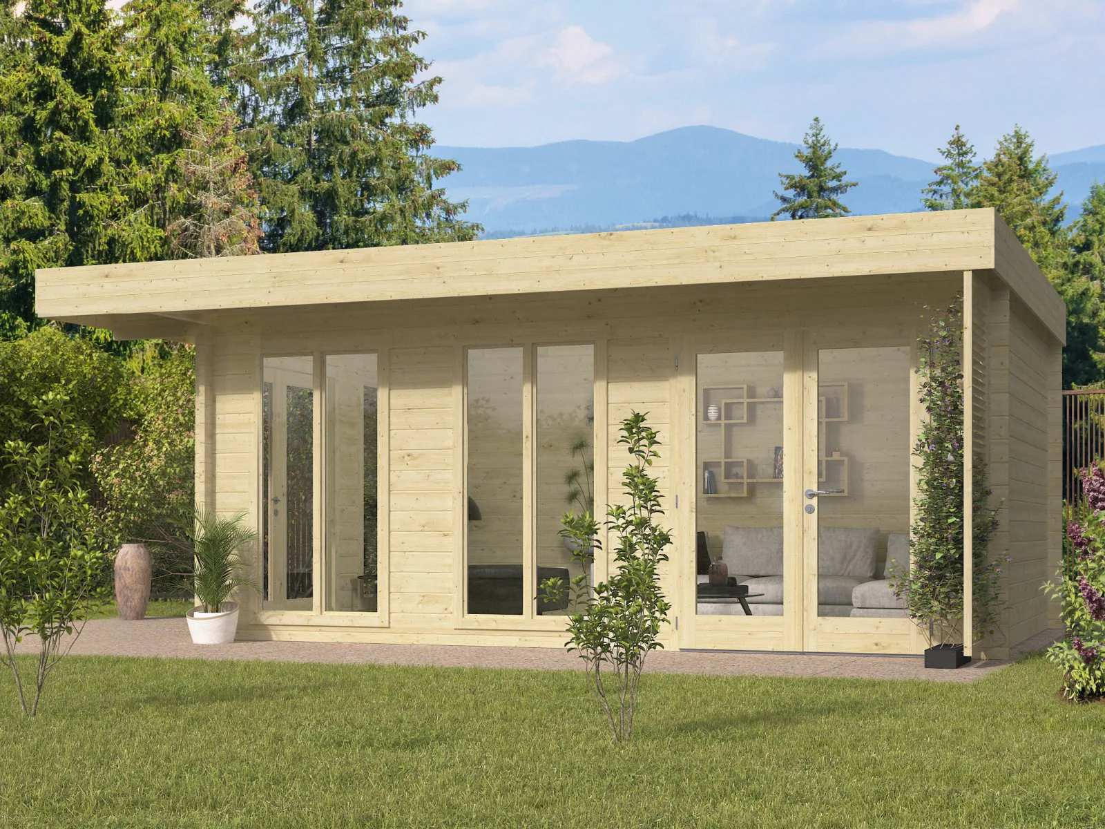 Wolff Finnhaus Gartenhaus Haldis 5335, 44 mm, inkl. Fußboden - Image 2