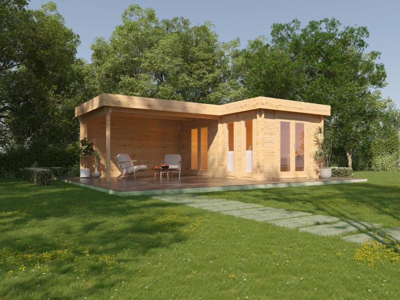 Wolff Finnhaus Gartenhaus Hermosa 6848, 44 mm