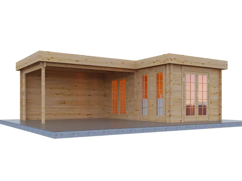 Wolff Finnhaus Gartenhaus Hermosa 6848, 44 mm, inkl. Fußboden - Image 3
