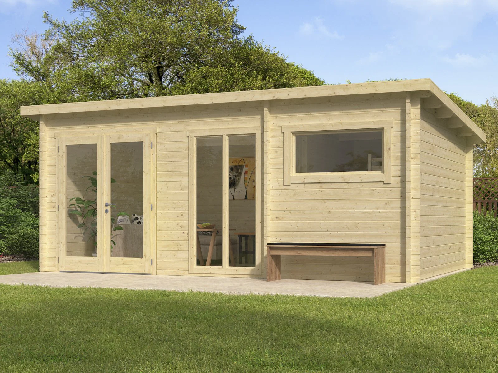 Wolff Finnhaus Gartenhaus Hidda 5536, 44 mm - Image 2