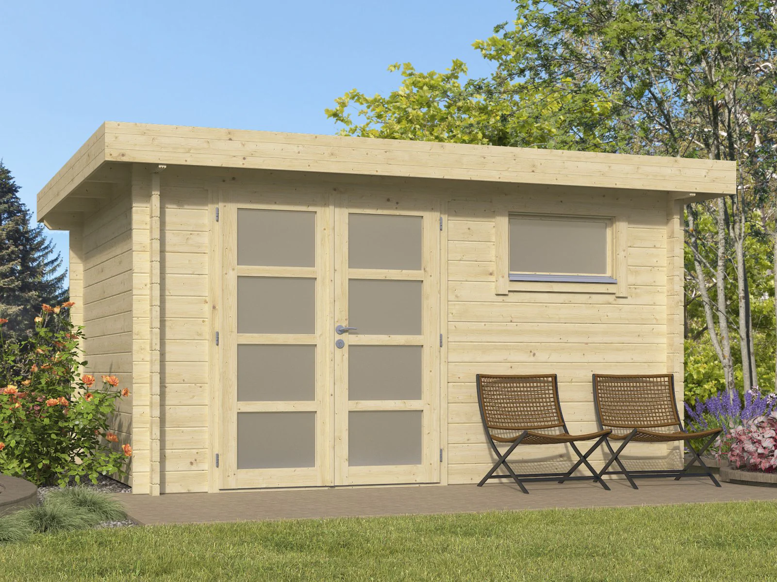 Wolff Finnhaus Gartenhaus Levke 3729, 44 mm - Image 2