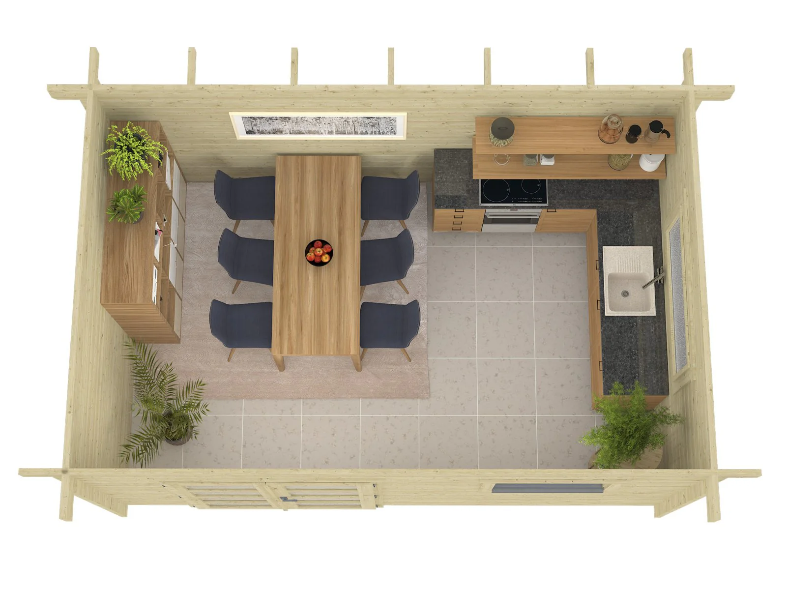 Wolff Finnhaus Gartenhaus Levke 4529, 44 mm, inkl. Fußboden - Image 5