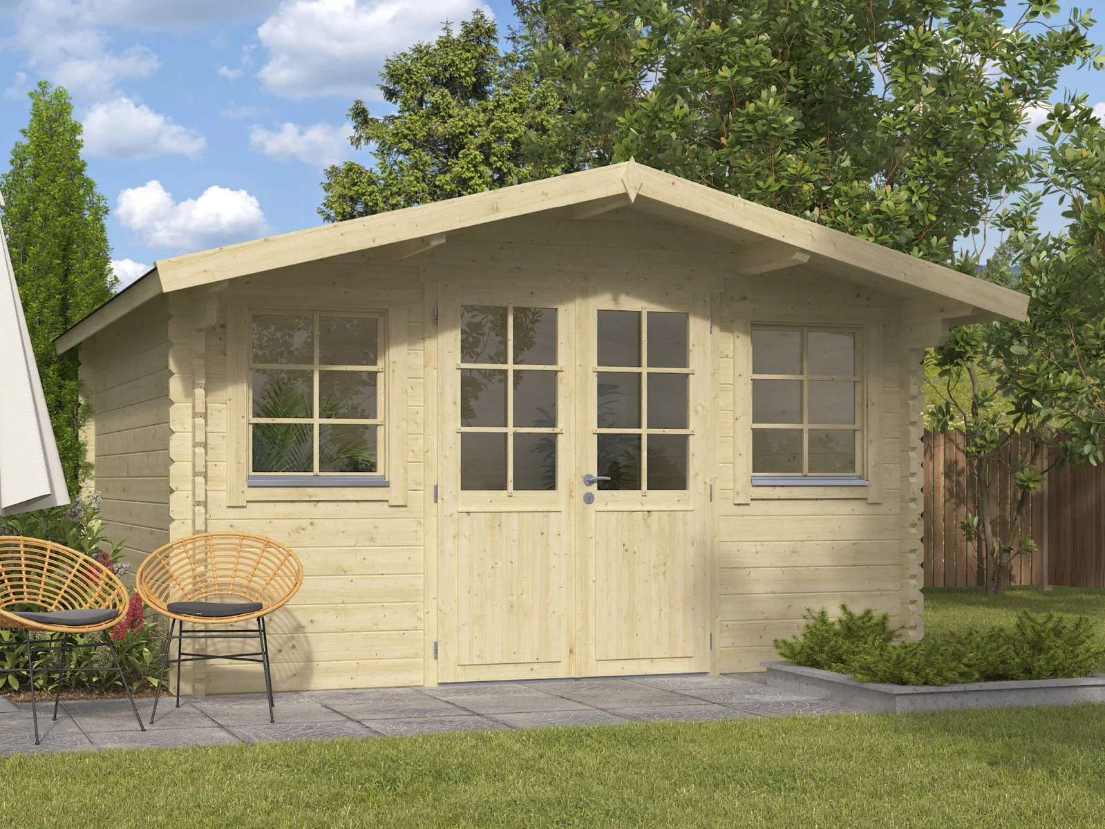 Wolff Finnhaus Gartenhaus Neele 3838, 44 mm - Image 2