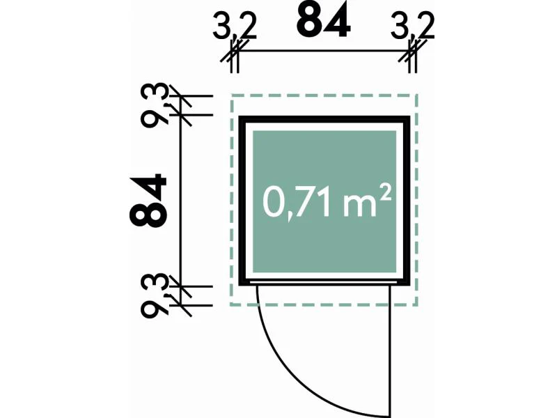 Wolff Finnhaus Geräteschrank 20 - A natur - Image 3