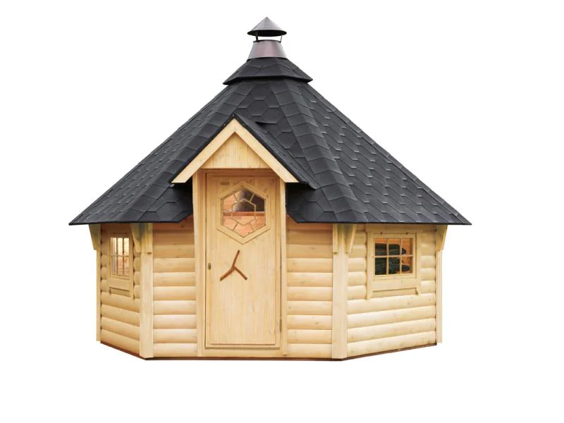 Wolff Finnhaus Grillkota 9 de luxe inkl. schwarzen Dachschindeln und Grillanlage - Image 5