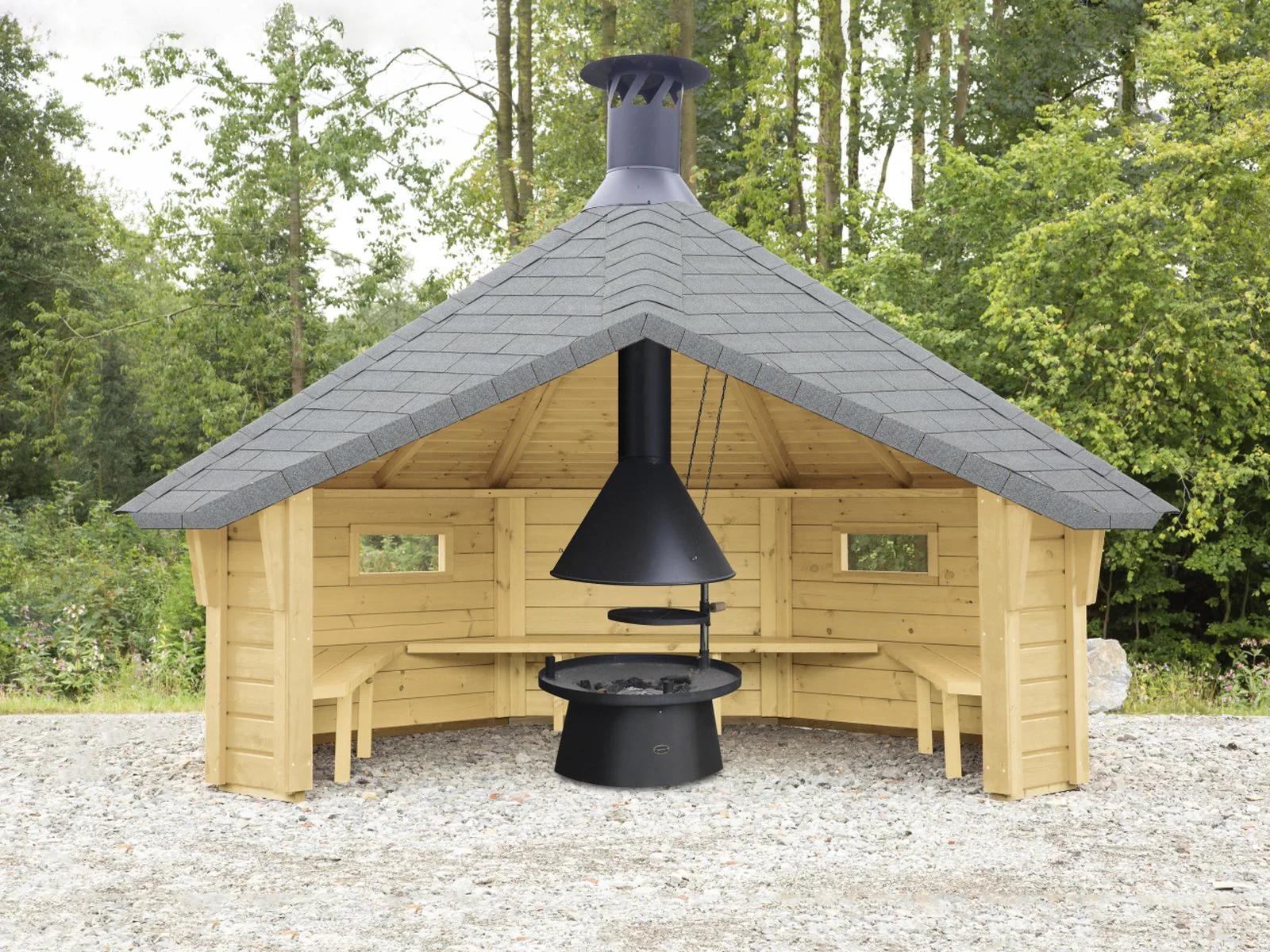 Wolff Finnhaus Grillkota Wanja 3327, 45 mit Grill