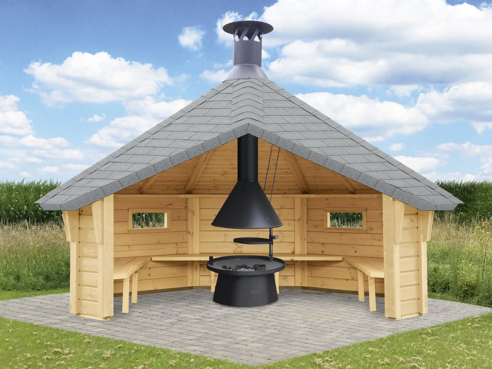 Wolff Finnhaus Grillkota Wanja 3327, 45 mit Grill - Image 5