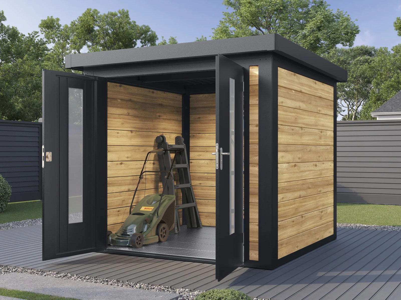 Wolff Finnhaus Hybrid-Gartenhaus Henrik 2424, 28 mm, Kiefer imprägniert - Image 3