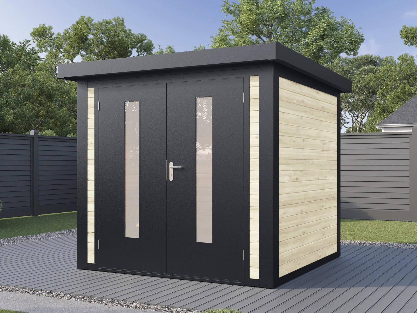 Wolff Finnhaus Hybrid-Gartenhaus Henrik 2424, 28 mm, Naturbelassen - Image 3