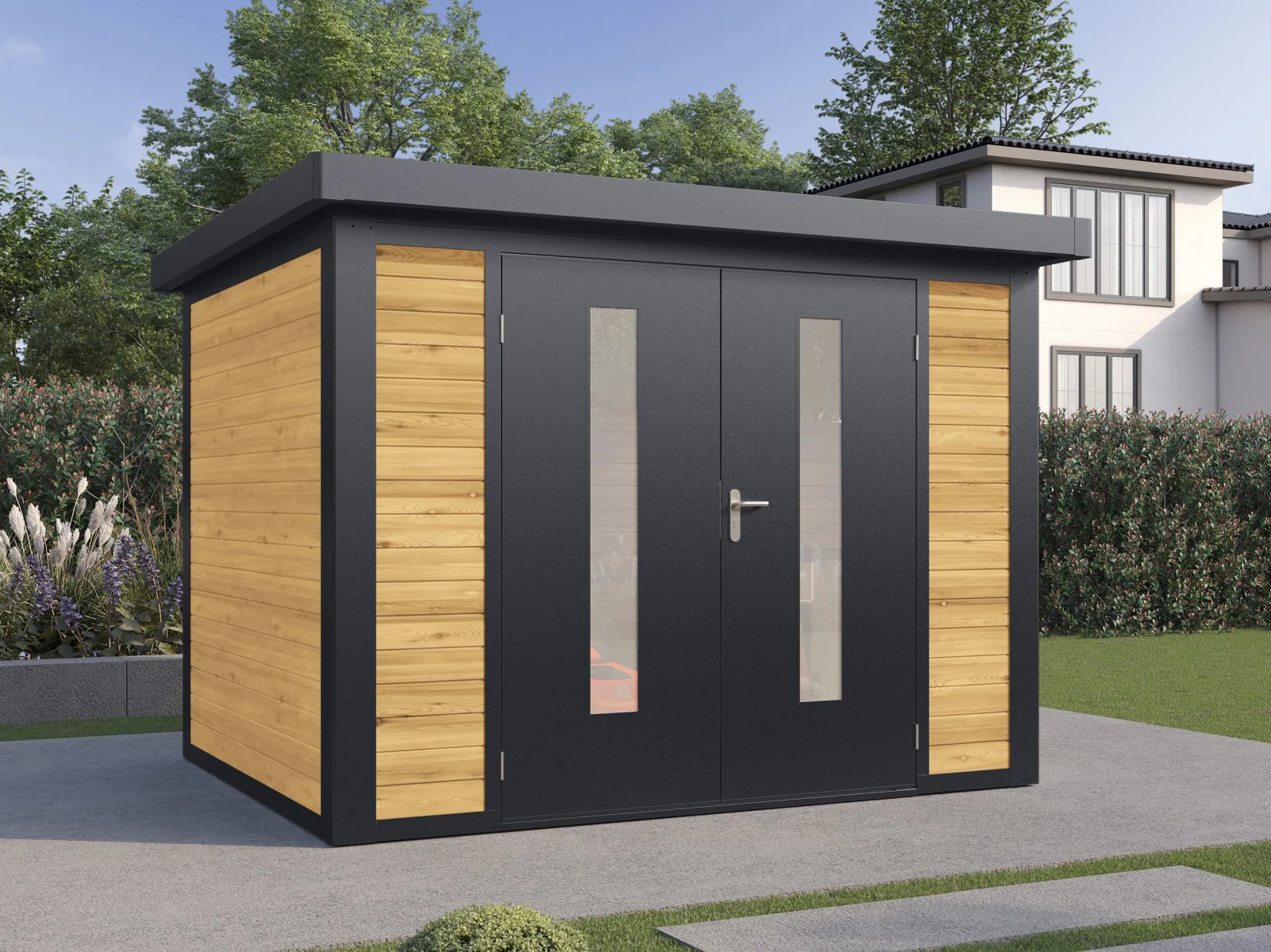 Wolff Finnhaus Hybrid-Gartenhaus Henrik 3024, 28 mm, Kiefer imprägniert - Image 2