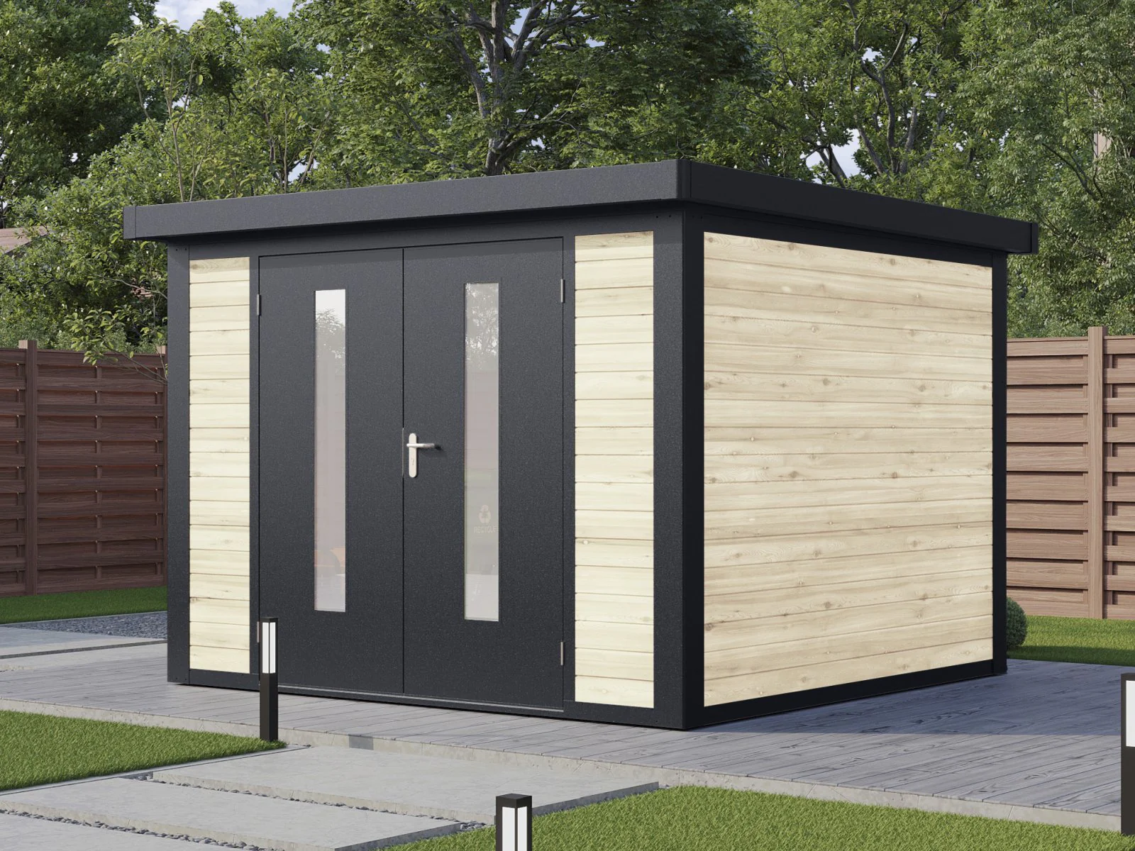 Wolff Finnhaus Hybrid-Gartenhaus Henrik 3030, 28 mm, Naturbelassen - Image 2