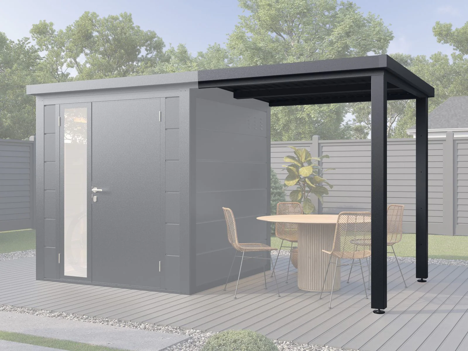 Wolff Finnhaus Metall-Terrasse 2020, Anthrazit
