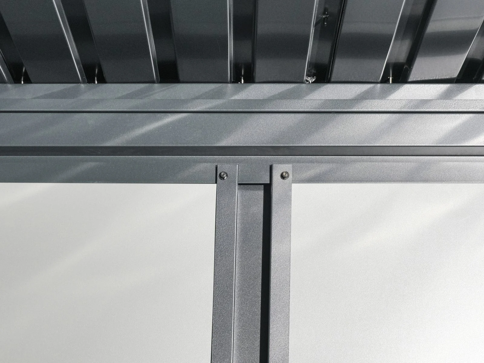 Wolff Finnhaus Metallgartenhaus Linnea 4020, Felsgrau, inkl. Seitendach - Image 12