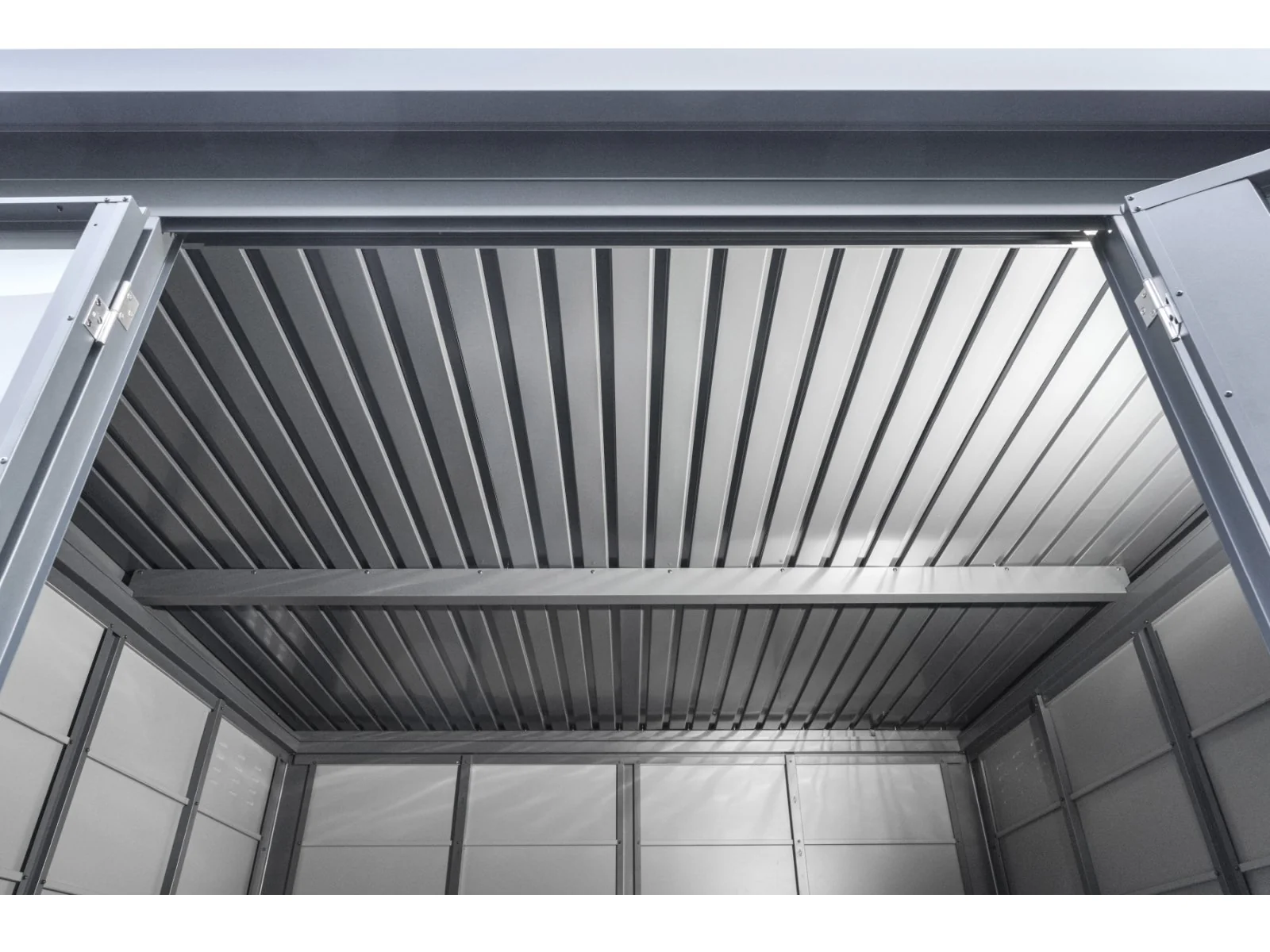 Wolff Finnhaus Metallgartenhaus Linnea 5823, Felsgrau, inkl. Seitendach - Image 10