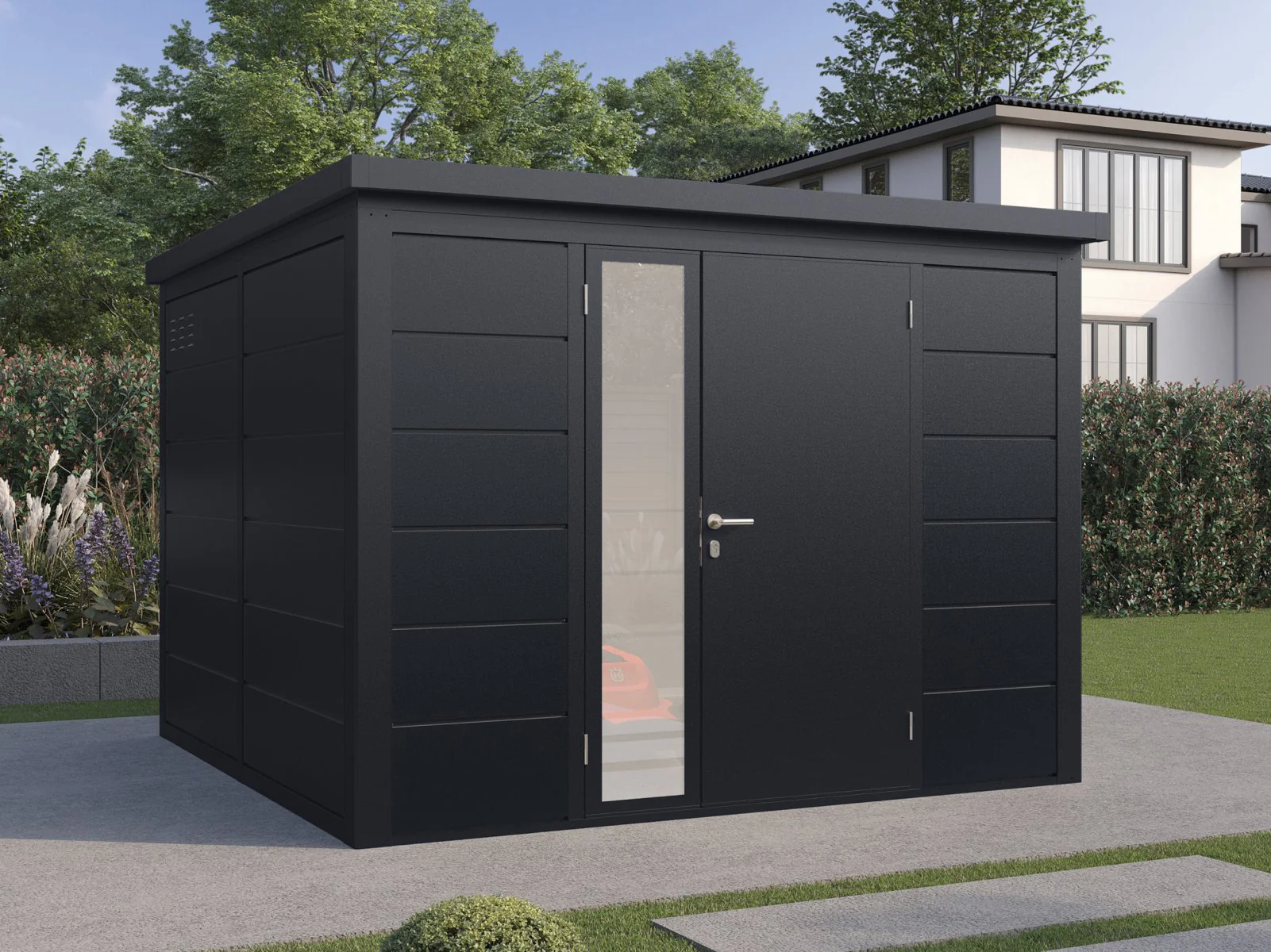 Wolff Finnhaus Metallgartenhaus Ulrik 2929, Anthrazit - Image 2