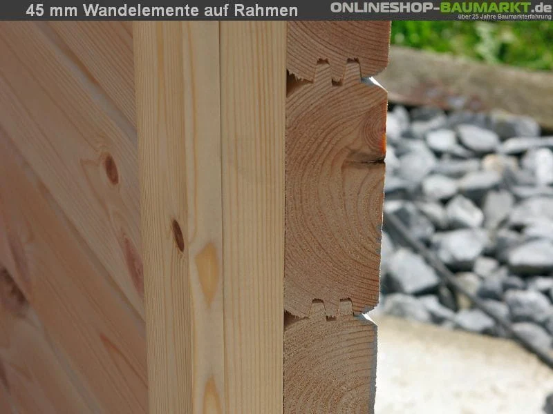 Wolff Finnhaus Pavillon Milano 3.0 natur 3 x 3 m inkl. schwarze Dachschindeln - Image 7