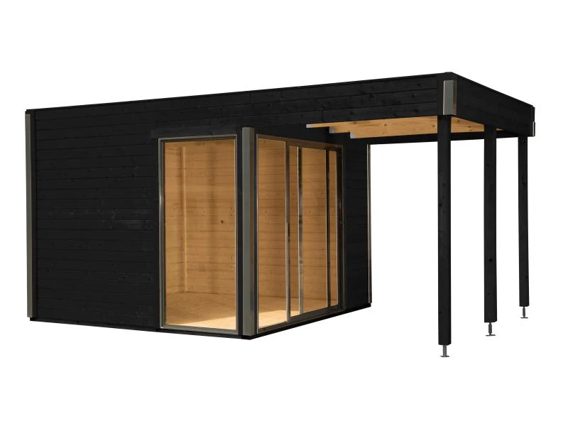 Wolff Finnhaus Pultdachhaus Studio 44-B mit Seitendach, Anthrazit - Image 2