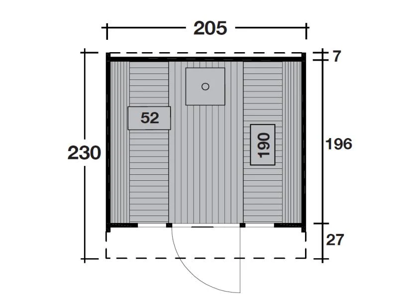 Wolff Finnhaus Saunafass 230 basic als Bausatz mit schwarzen Dachschindeln - Image 3