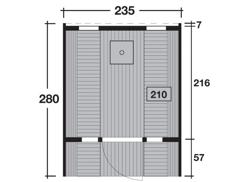 Wolff Finnhaus Saunafass 280 de luxe Thermoholz Bausatz DS schwarz - Image 5