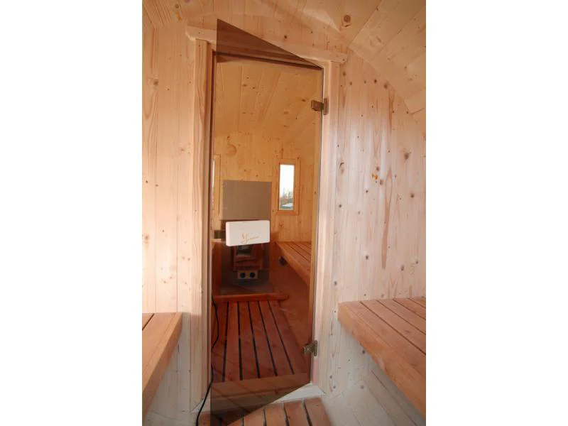 Wolff Finnhaus Saunafass 330 de luxe Thermoholz Bausatz DS schwarz - Image 3