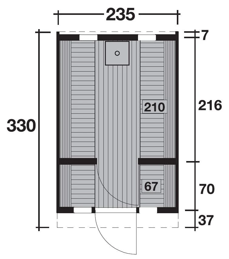 Wolff Finnhaus Saunafass 330 de luxe Thermoholz Bausatz DS schwarz - Image 6