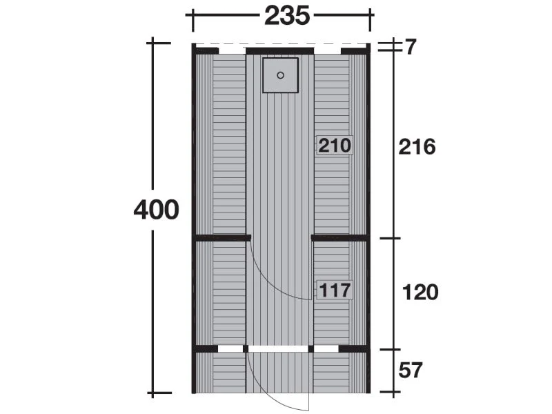 Wolff Finnhaus Saunafass 400 de luxe Bausatz DS schwarz - Image 5