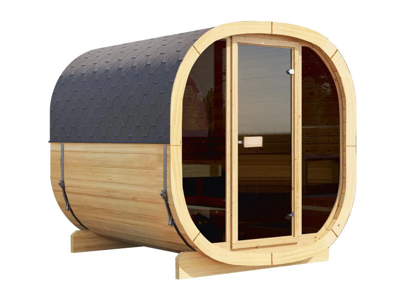 Wolff Finnhaus Saunafass Calina 2123 als Bausatz, inkl. Glasfront - Image 2