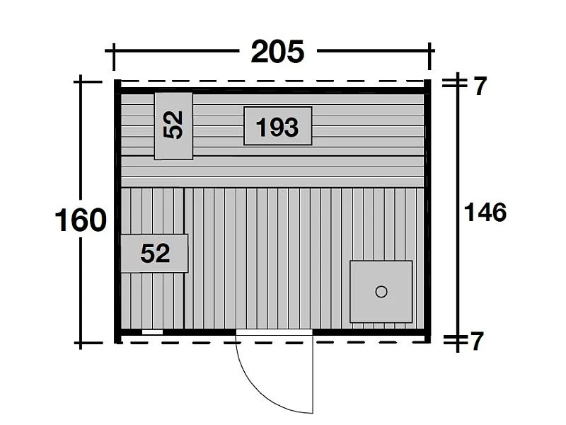 Wolff Finnhaus Saunafass Mini 160 Thermoholz als Bausatz inkl. schwarzen Schindeln - Image 3