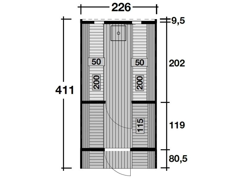 Wolff Finnhaus Saunafass Svenja 1 Premium Bausatz mit schwarzen Dachschindeln - Image 4