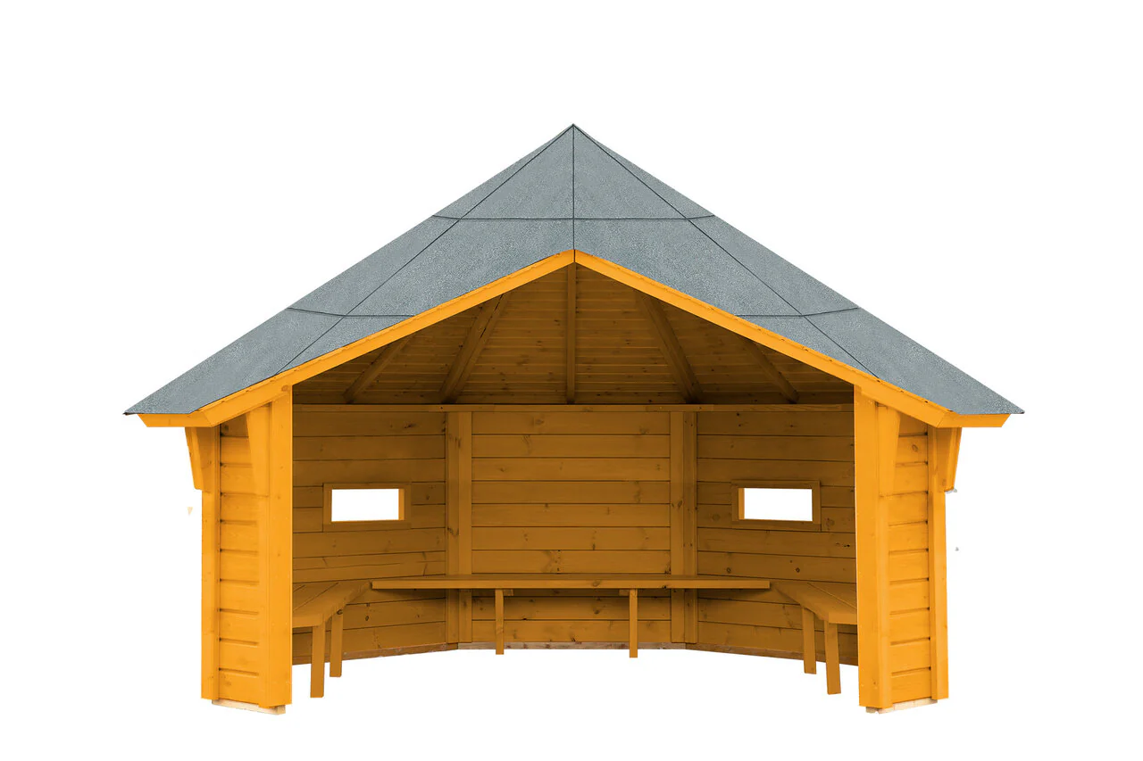 Wolff Finnhaus Wetterschutzhütte Wanja 3327 XL 45 Eiche Rustikal - Image 2