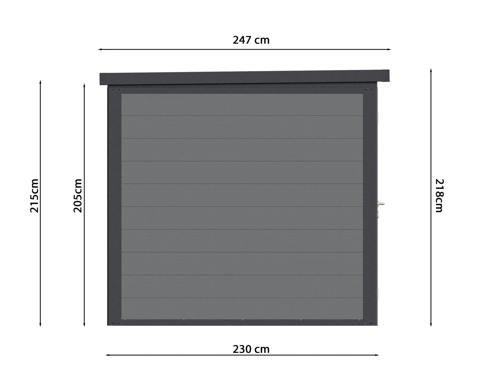 Wolff Finnhaus WPC-Haus Asger 2323, 19 mm, 2-farbig in Anthrazit/Hellgrau - Image 6