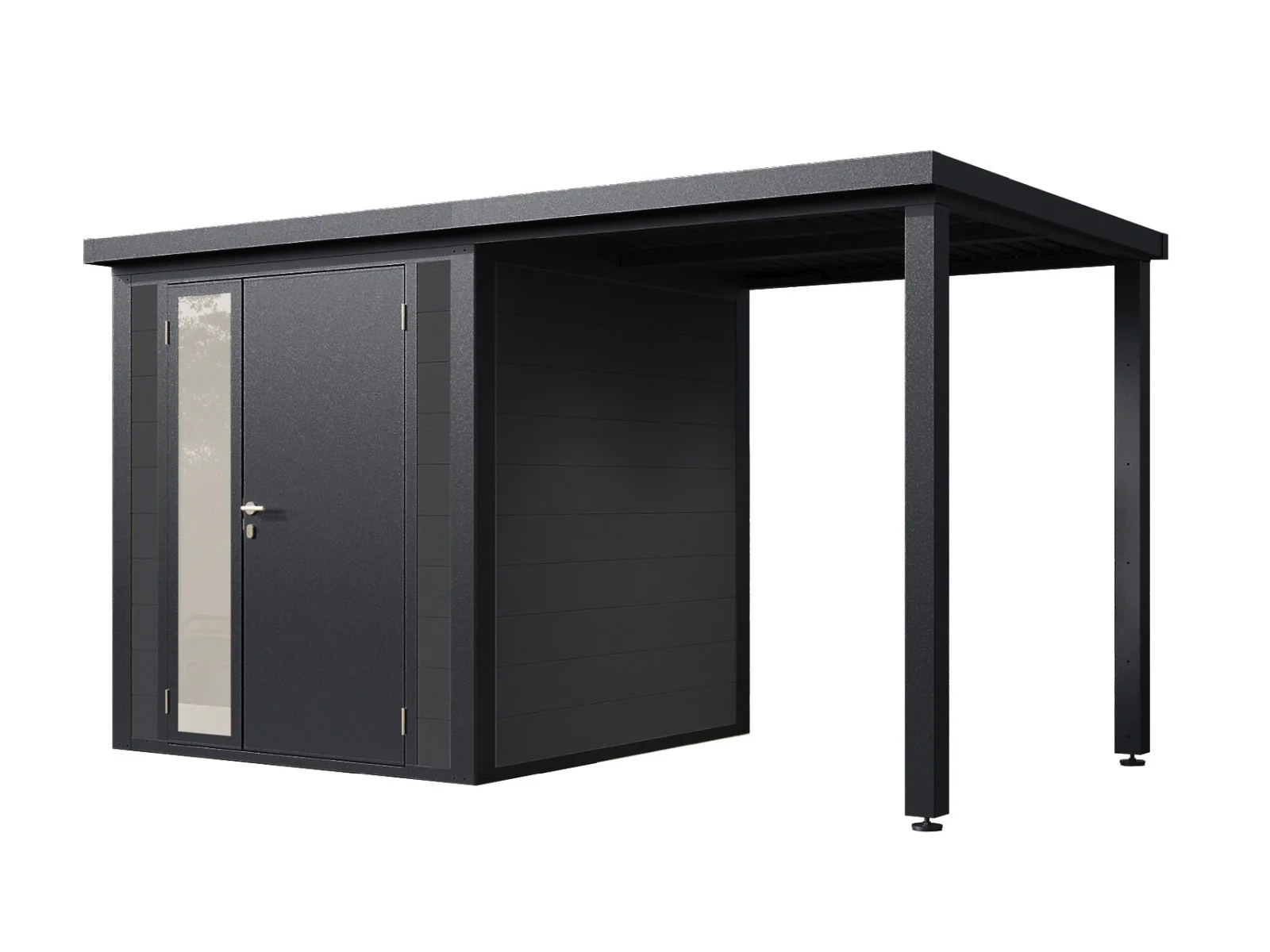 Wolff Finnhaus WPC-Haus Juna 4020, 19 mm, 2-farbig in Anthrazit/Hellgrau - Image 4