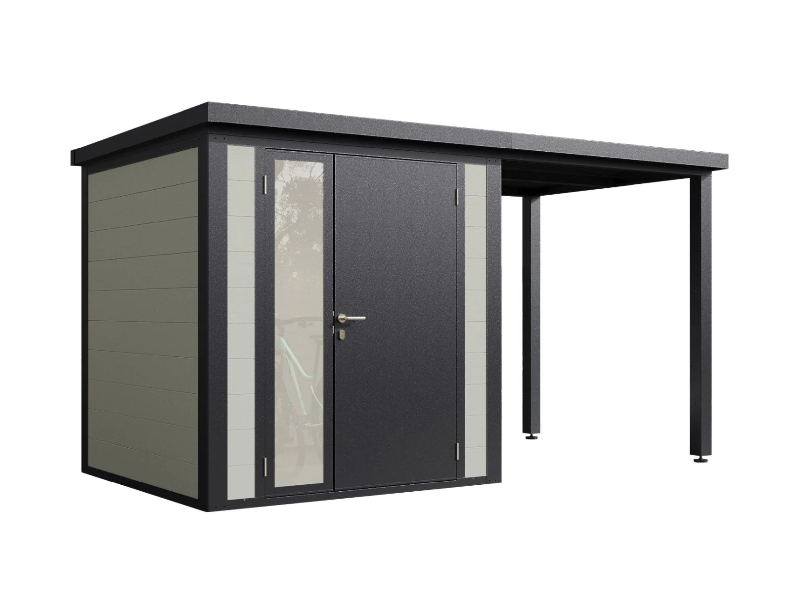 Wolff Finnhaus WPC-Haus Juna 4020, 19 mm, 2-farbig in Anthrazit/Hellgrau - Image 5