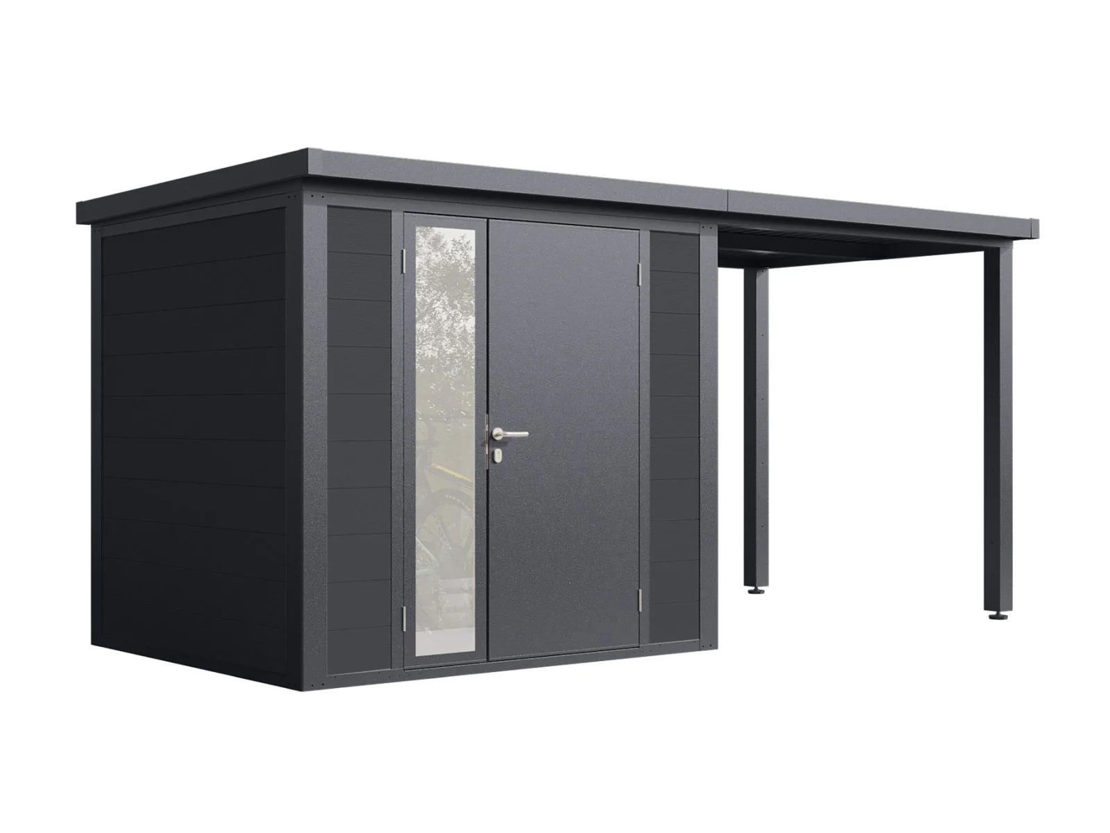 Wolff Finnhaus WPC-Haus Juna 4620, 19 mm, 2-farbig in Anthrazit/Hellgrau - Image 6
