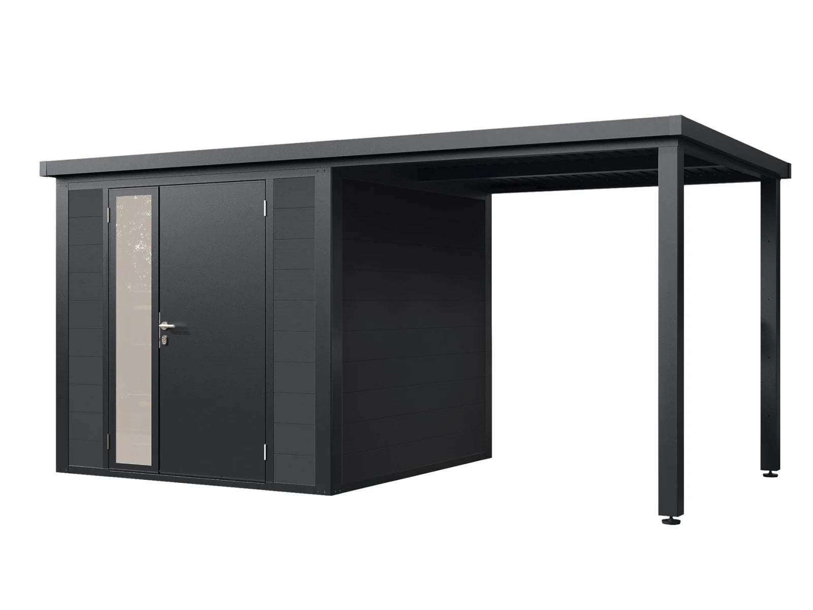Wolff Finnhaus WPC-Haus Juna 4623, 19 mm, 2-farbig in Anthrazit/Hellgrau - Image 6