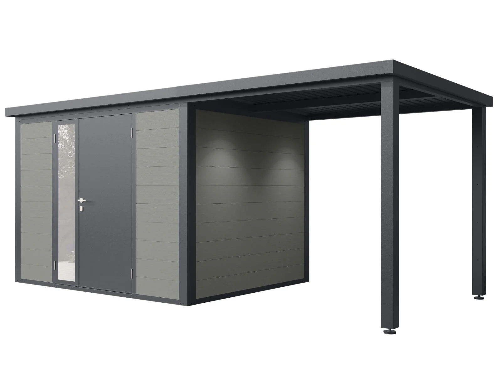 Wolff Finnhaus WPC-Haus Juna 5223, 19 mm, 2-farbig in Anthrazit/Hellgrau - Image 5
