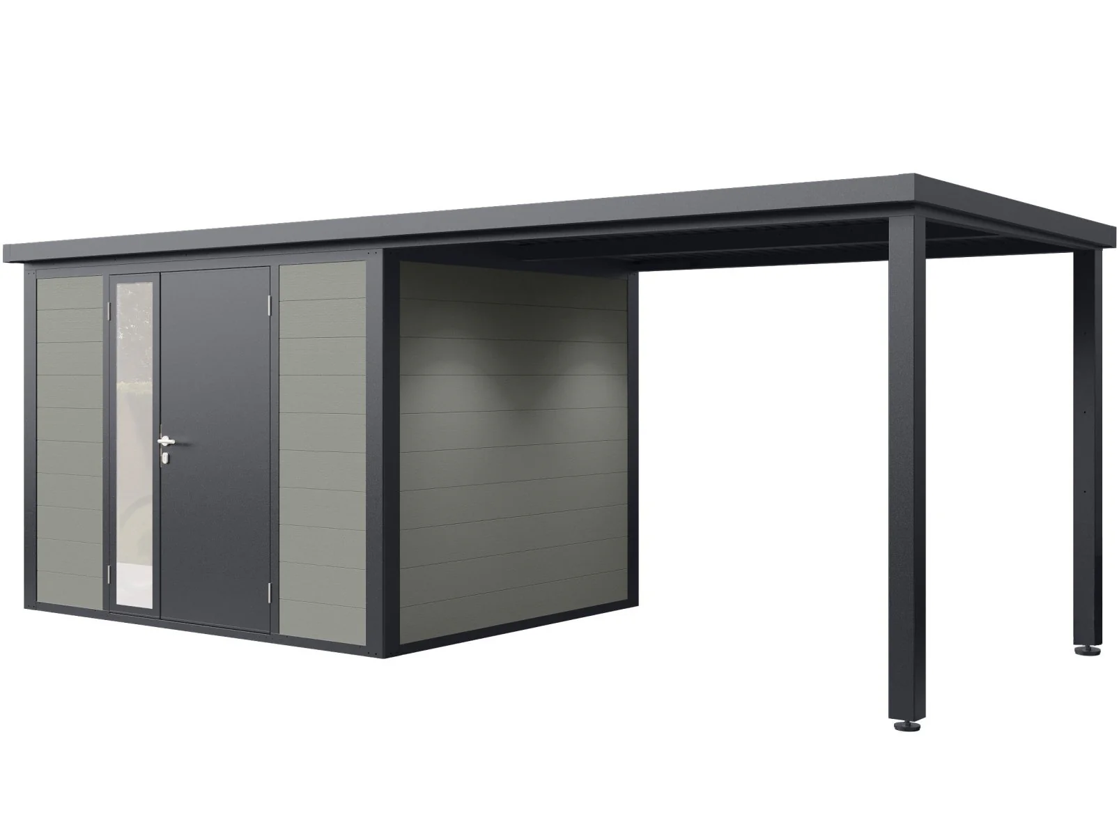 Wolff Finnhaus WPC-Haus Juna 5823, 19 mm, 2-farbig in Anthrazit/Hellgrau - Image 6