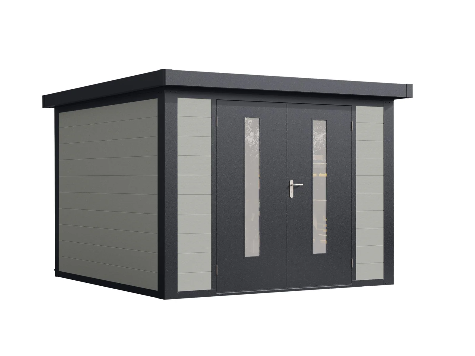 Wolff Finnhaus WPC-Haus Sören 3030, 2-farbig in Anthrazit/Hellgrau - Image 6
