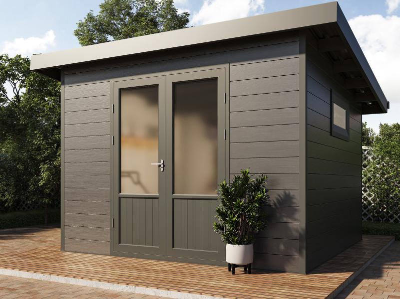 Wolff Finnhaus WPC-Haus Terra 3030 anthrazit/hellgrau - Image 3