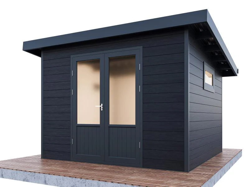 Wolff Finnhaus WPC-Haus Terra 3030 anthrazit/hellgrau - Image 4