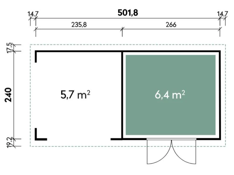 Wolff Finnhaus WPC-Haus Tona 5024 Hellgrau - Image 4