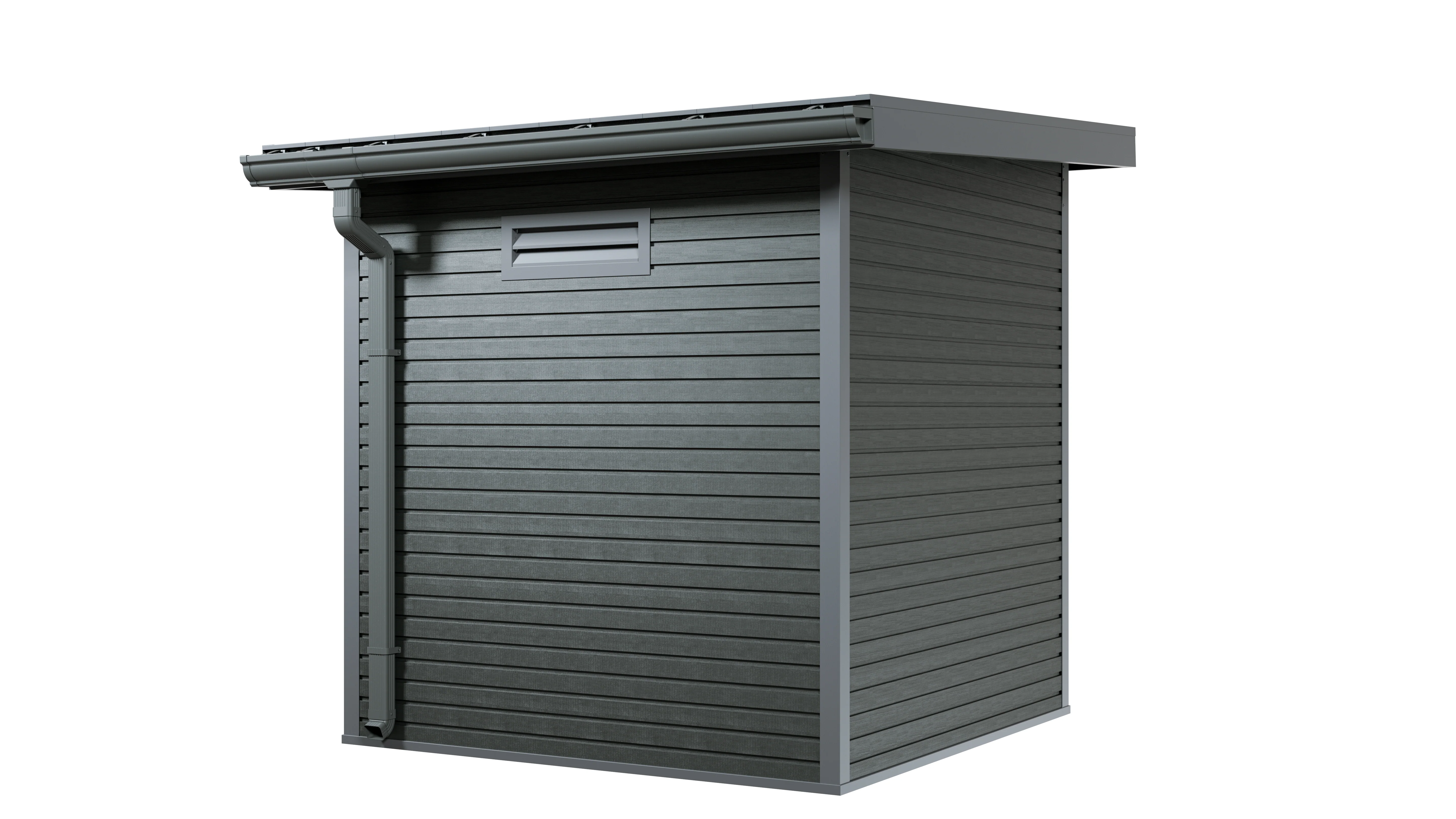 Linholm WPC Gartenhaus Linia 2020 inkl. Dachrinnen-Set, 2-farbig Grau/Anthrazit - Image 20