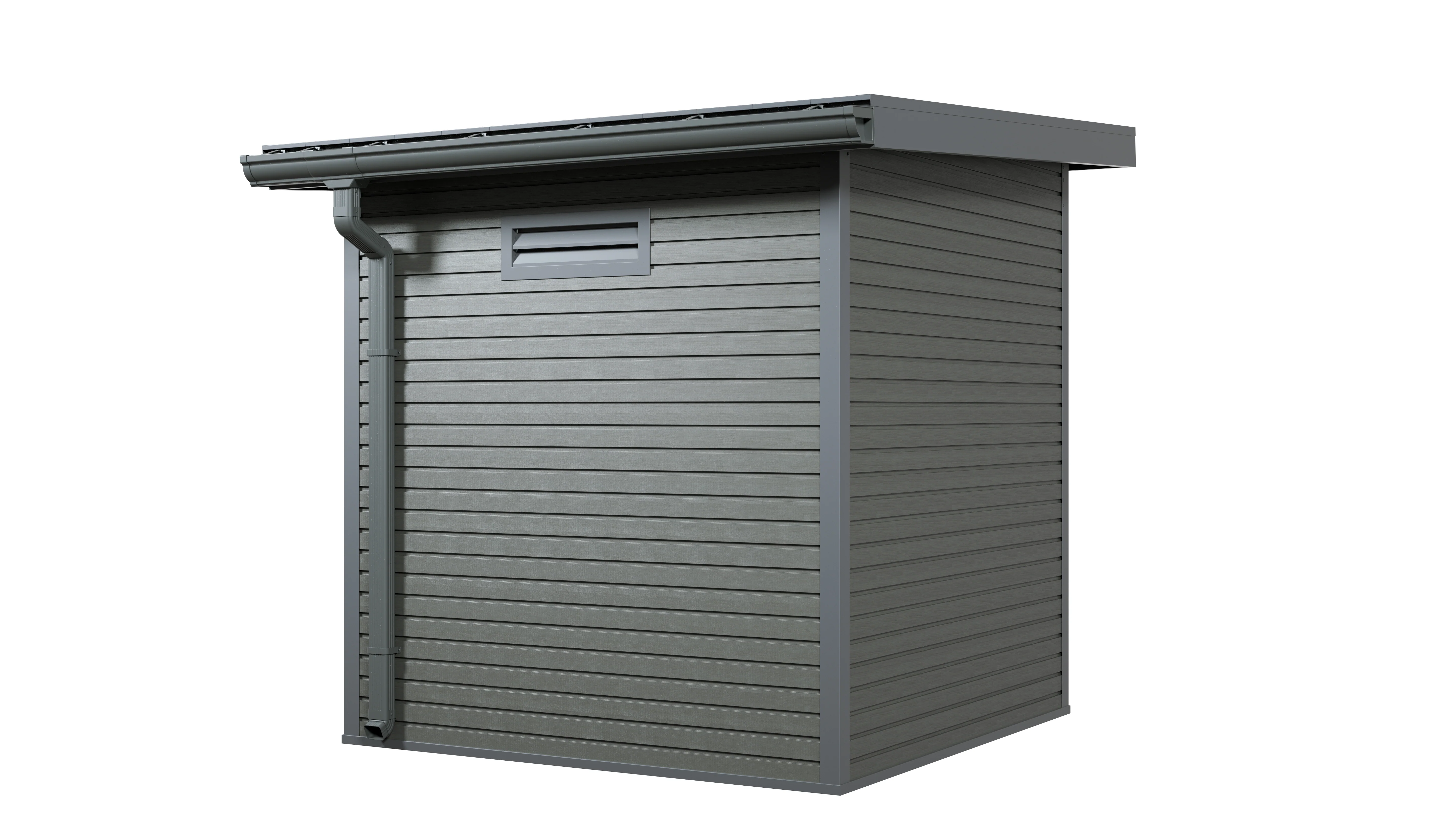 Linholm WPC Gartenhaus Linia 2020 inkl. Dachrinnen-Set, 2-farbig Grau/Anthrazit - Image 21