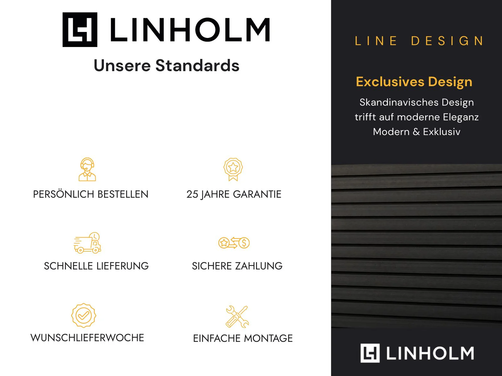 Linholm WPC Gartenhaus Linia 2828 inkl. Dachrinnen-Set, 2-farbig in Grau/Anthrazit - Image 15