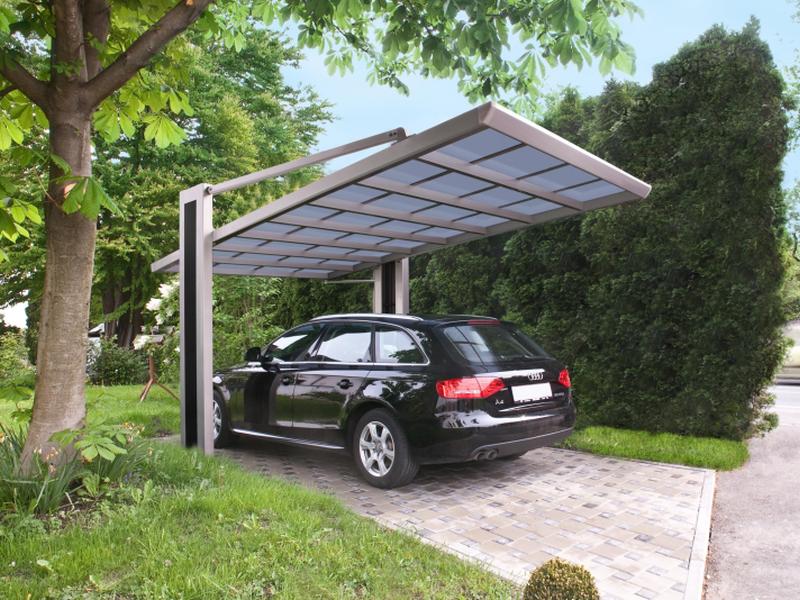 Ximax Aluminium Carport My-Port Typ 2450 Typ 60 Sonderhöhe Edelstahl-Look - Image 2