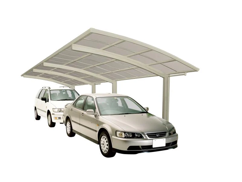 Ximax Aluminium Carport Portoforte Typ 80 Tandem Edelstahl-Look