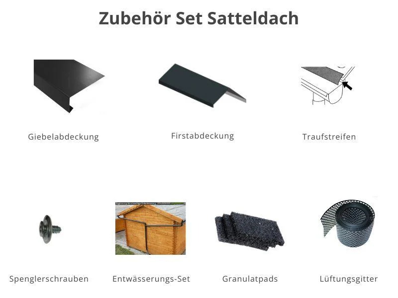 Zubehör Set für Karibu Gartenhaus Talkau 4